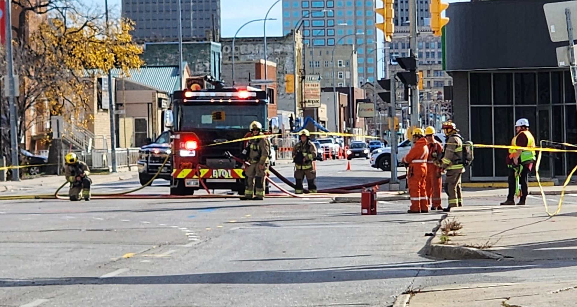 Two vehicle crash results in a gas leak, one man hospitalized