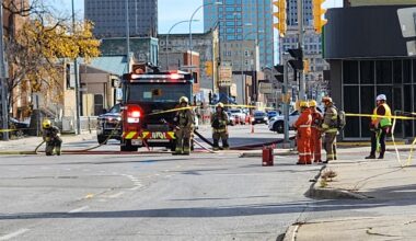 Two vehicle crash results in a gas leak, one man hospitalized