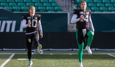 Roughriders quarterback room features complementary quartet