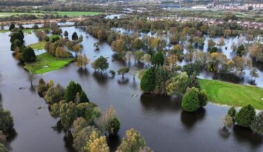 Dumbarton Golf Club submerged after Storm Boelo flooding