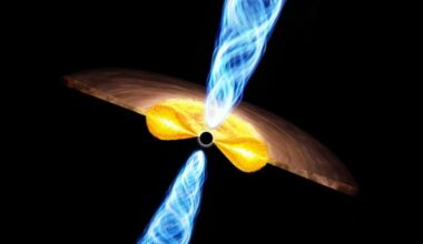 This artist's illustration shows a rapidly-feeding supermassive black hole launching jets from its poles. For this to happen, the accretion disk has to have large-scale magnetic fields. But not all do, generating a contradiction. New research has an answer. Image Credit: Tohoku University.