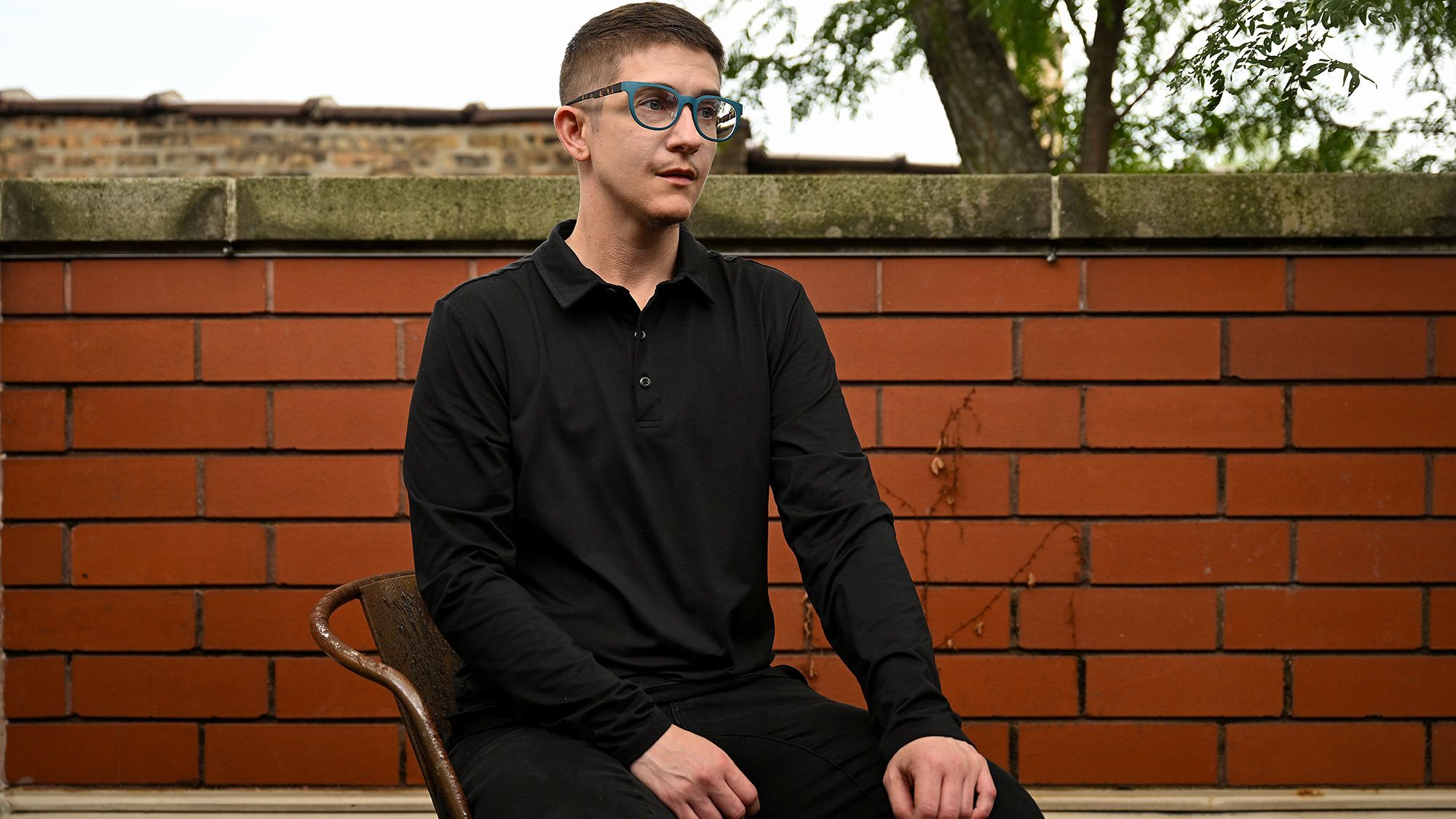 AJ Jasper poses for a portrait at his home on August 21, 2026. Jasper, 40-years old, has suffered from anorexia since he was a child and used to take medication prescribed through telehealth. GLP-1 was one of the prescriptions Jasper was taking.