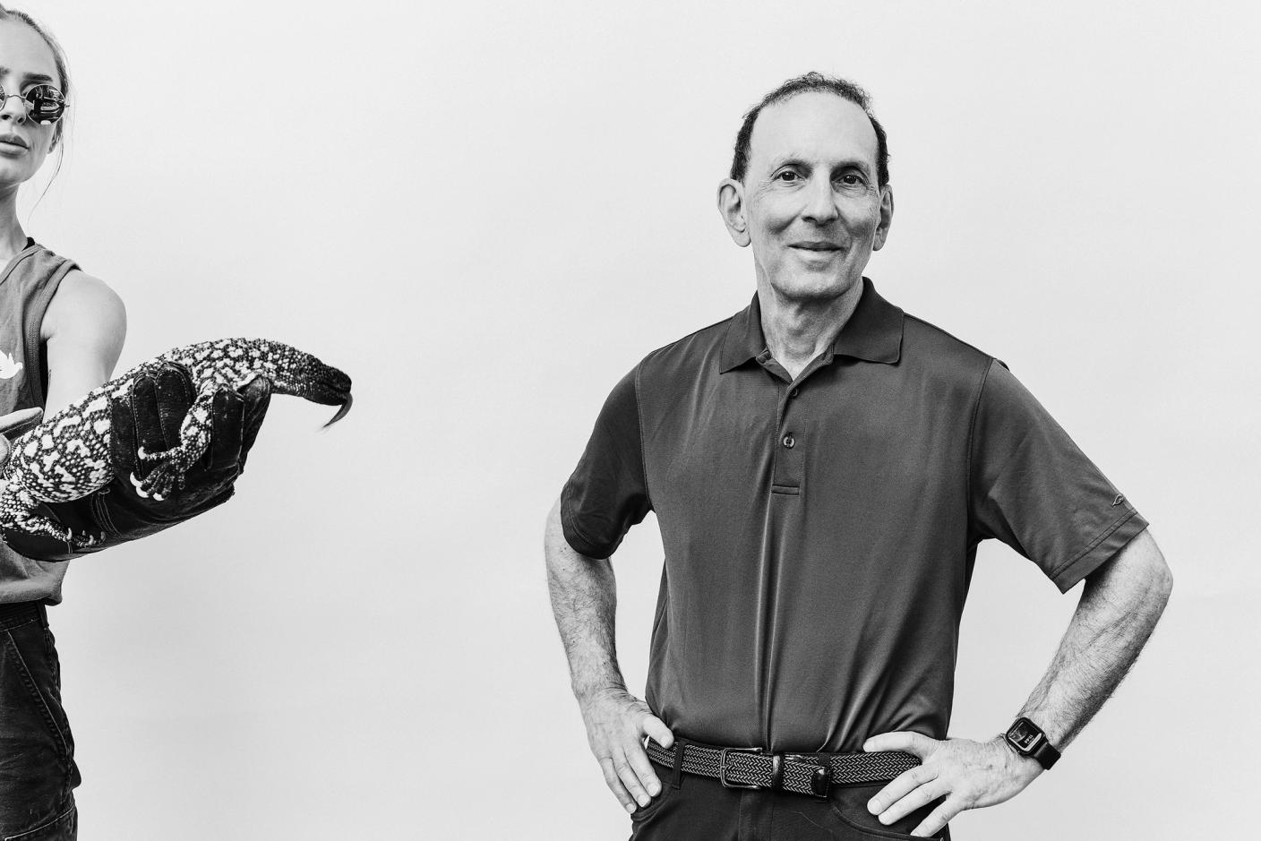 A portrait of Ozempic and GLP-1 pioneer Dr. Daniel Drucker with a gila