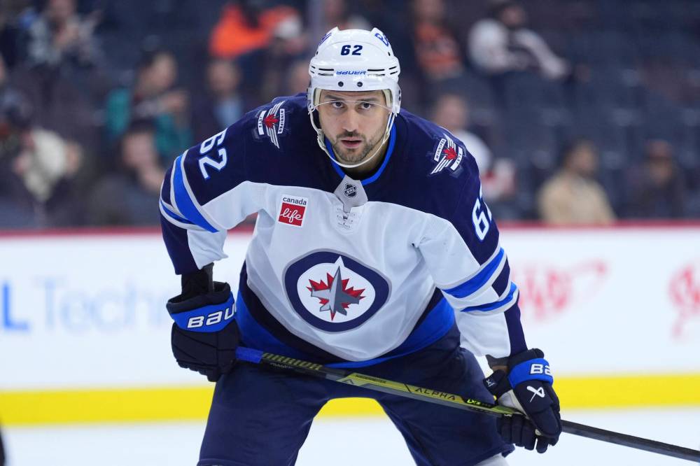 Matt Slocum / The Associated Press Files
Nino Niederreiter was skating on the second line with Viggo Bjorck and Gabriel Vilardi at Jets practice, Monday.
