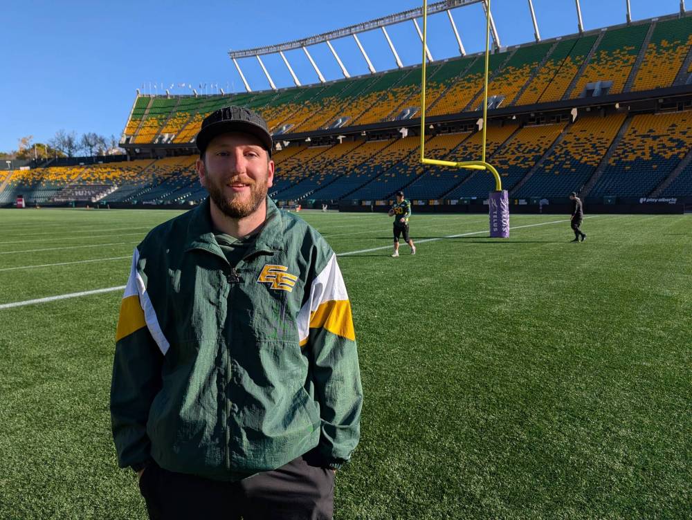 Taylor Allen photo
Former University of Manitoba quarterback Des Catellier was brought to Edmonton by Elks head coach after their time together on Calgary’s staff.