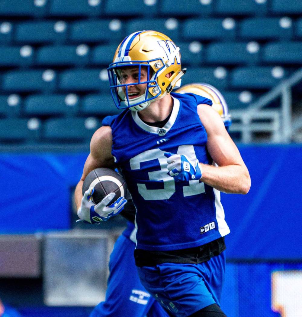 NIC ADAM / FREE PRESS FILES
Winnipeg Blue Bombers defensive back Evan Holm has been voted the club’s Most Outstanding Defensive Player for a second year in a row.