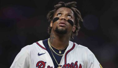 Ronald Acuna Jr. fights back tears after Braves' NLDS elimination