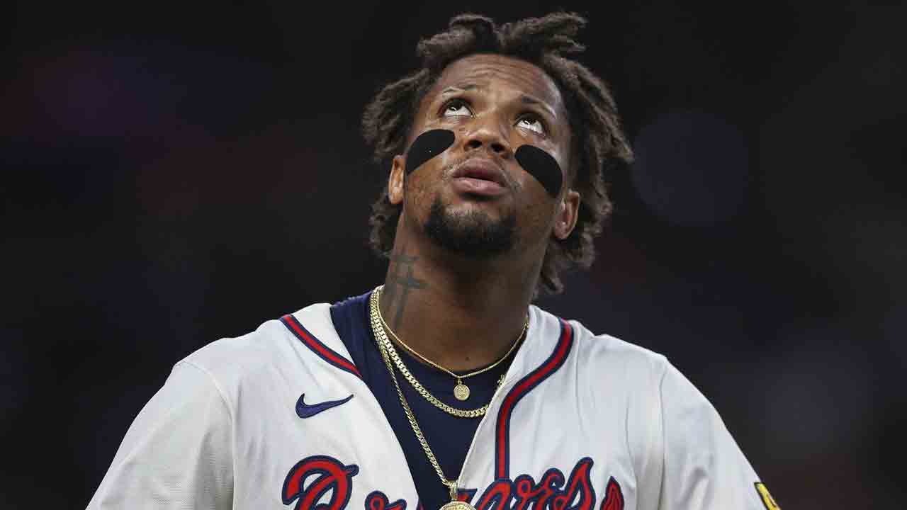 Ronald Acuna Jr. fights back tears after Braves' NLDS elimination