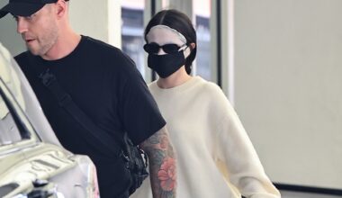 Selena Gomez Sports Bright White Face Mask After Beverly Hills Beauty Session