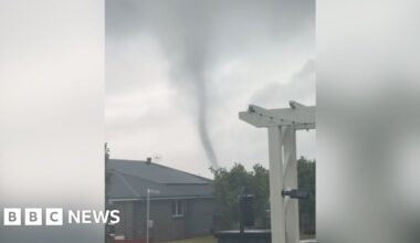Rare tornado whips through small Australian town