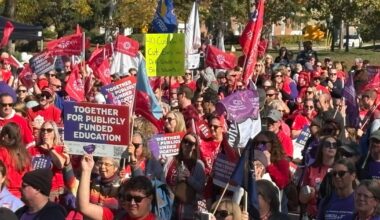 More than 1,000 rally for publicly funded education in Victoria Park - CTV News