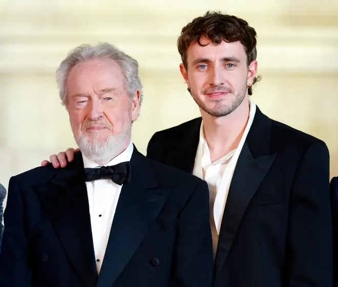 Ridley Scott and Paul Mescal