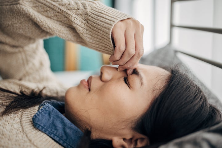 According to various social media creators, a quick headache fix is putting a claw clip on your eyebrow.