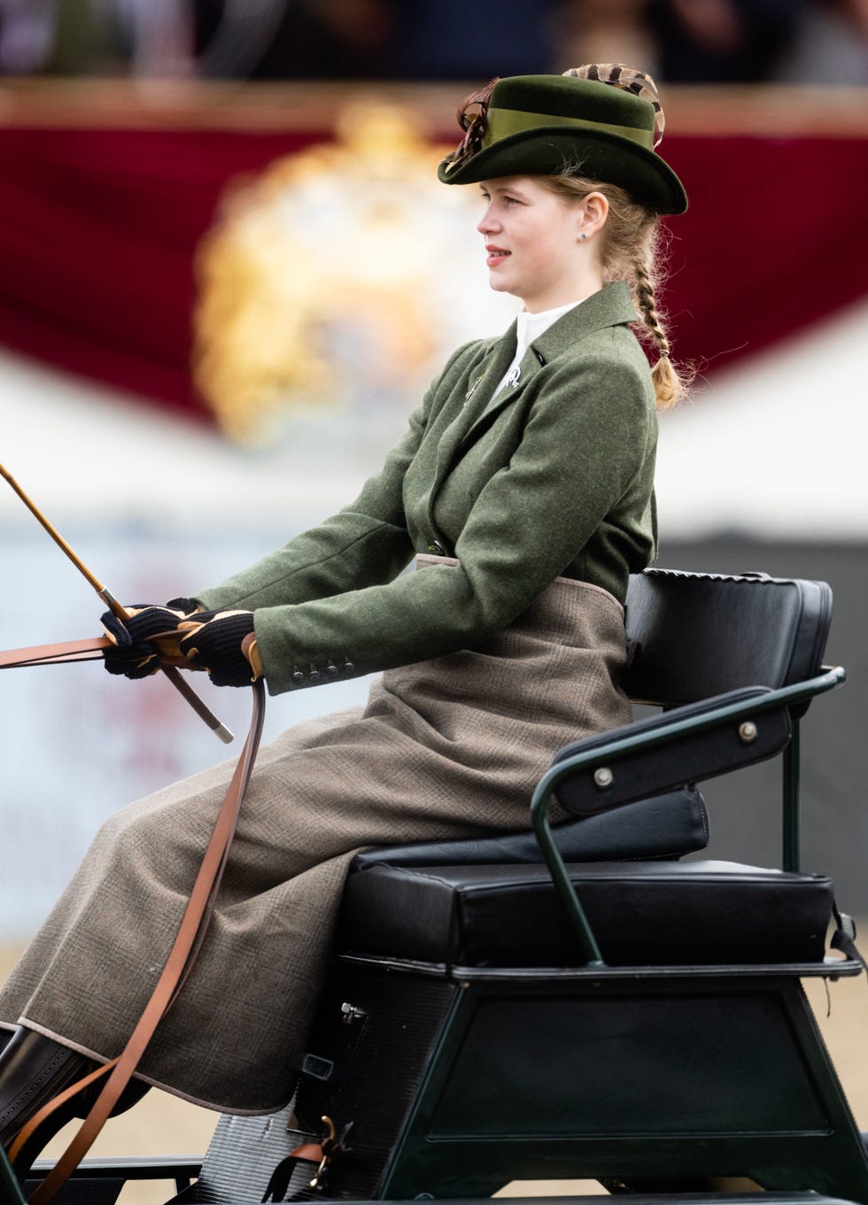 windsor, england may 13: lady louise windsor drives a carriage during the royal windsor horse show at home park on may 13, 2022 in windsor, england. the royal windsor horse show, which is said to be the queen’s favourite annual event, takes place as her majesty celebrates 70 years of service. (photo by samir hussein/wireimage)