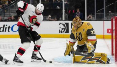 Senators begin five-game road trip with loss to Golden Knights