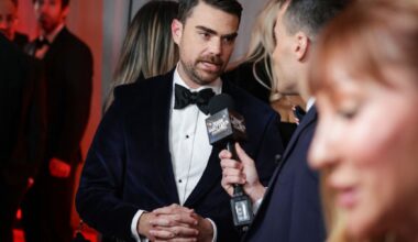 Right-wing political commentator Ben Shapiro walks the red carpet at the Turning Point USA Inaugural-Eve Ball at Washington, D.C.'s Salamander Hotel on Jan. 19, 2025. (Samuel Corum/Getty Images)
