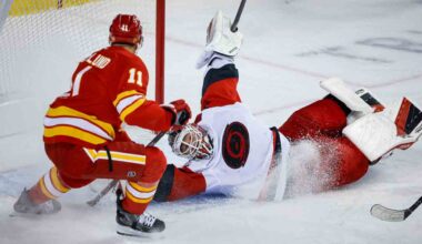 Sharangovich nets winner as Flames snap Hurricanes' seven-game win streak