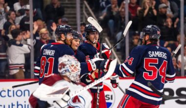 Kyle Connor scores twice to help Winnipeg Jets edge Colorado Avalanche for third straight win