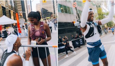 Toronto Waterfront Marathon: couple gets engaged mid-race