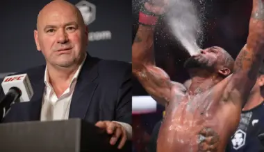 Split screen of heavyweight MMA fighters Shamil Erdogan and Paul Elliott