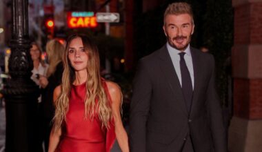 Victoria Beckham's Plum Heels Made Her Red Dress Even Chicer