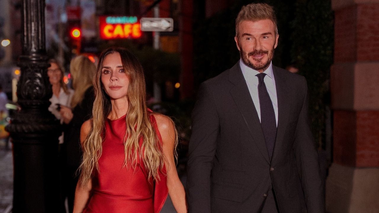 Victoria Beckham's Plum Heels Made Her Red Dress Even Chicer
