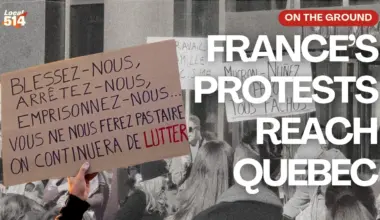French unrest in Montreal - Frequency