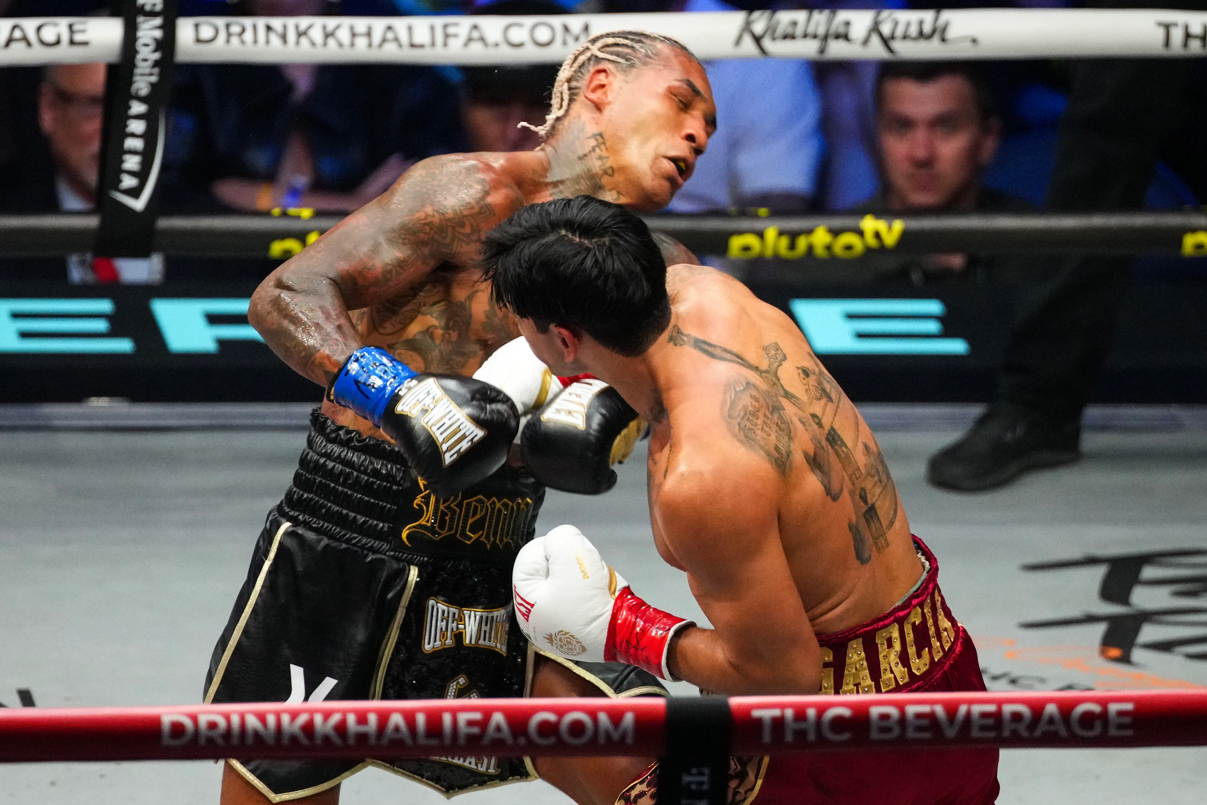 The impact of Ryan Garcia's right hand is clear from Conor Benn's face