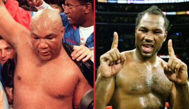 Frank Bruno picks a winner in prime George Foreman vs Lennox Lewis fight