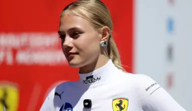 LAS VEGAS, NEVADA - NOVEMBER 22: 2025 F1 Academy champion and 5th placed Doriane Pin of France and