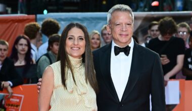 Pamela Abdy and Michael De Luca attend the 'Digger' London premiere.