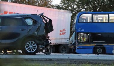 UPDATE: 13 injured in multi-vehicle Highway 99 crash with semi-truck, bus in Surrey
