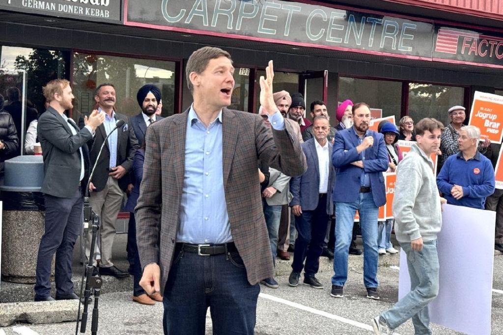 NDP’s Eby promises gas tax cut and ‘price guard’ to stop corporate ‘gouging’ at pumps