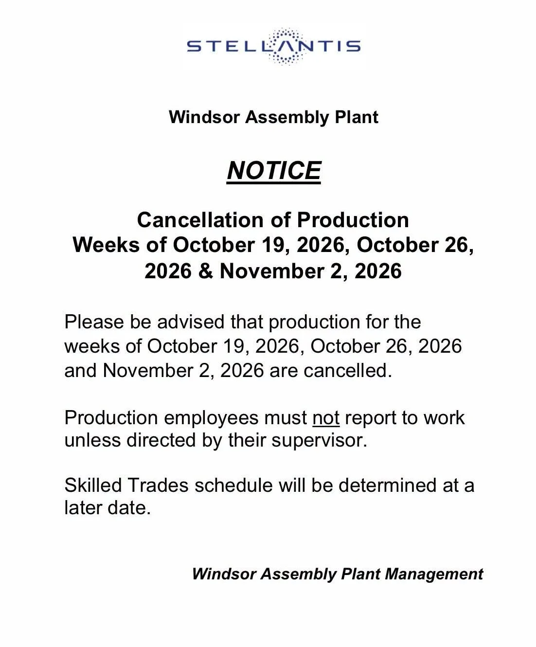 Stellantis Canada Workers Head Toward Strike Vote Today