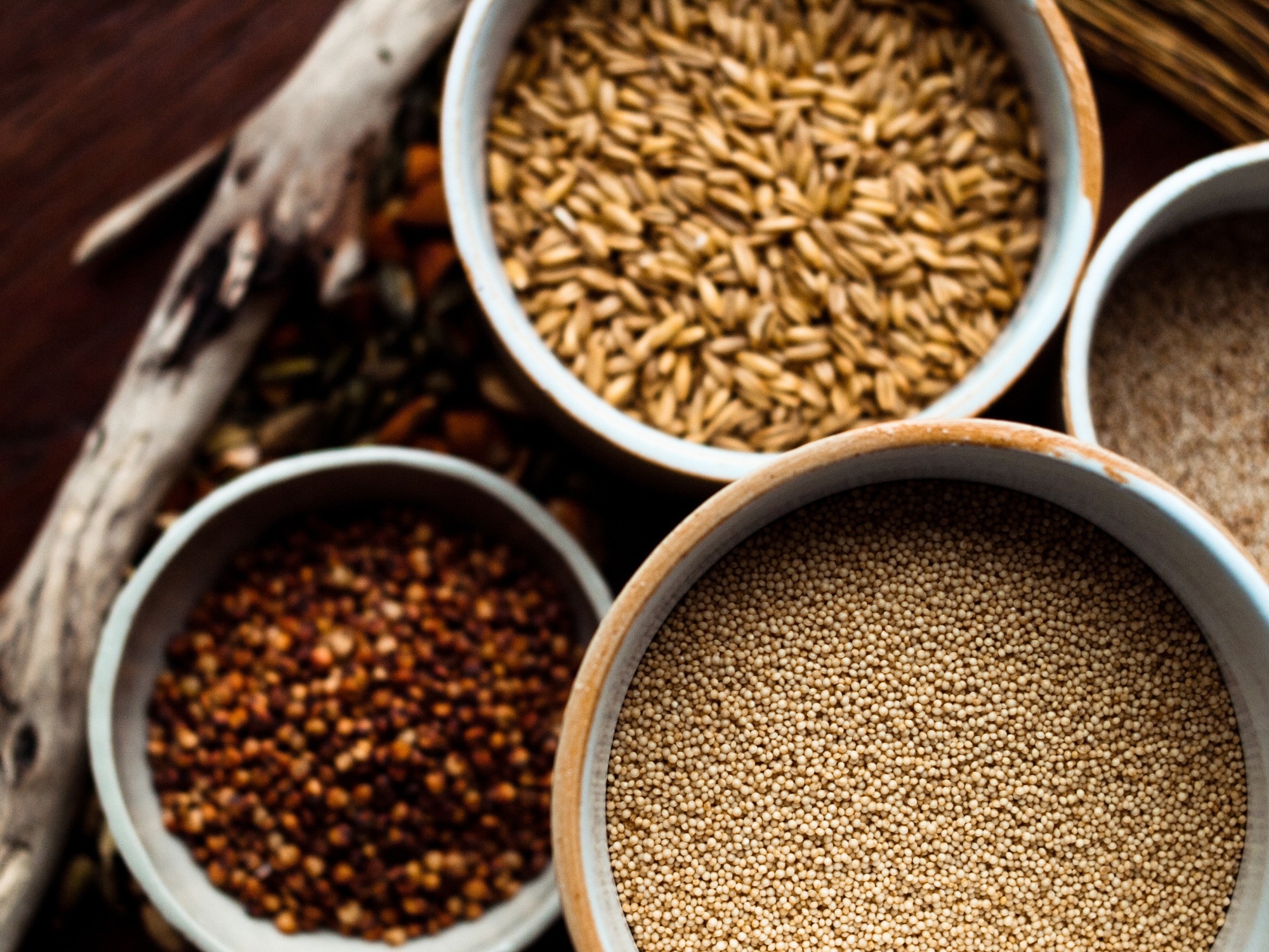 Bowls of different millets