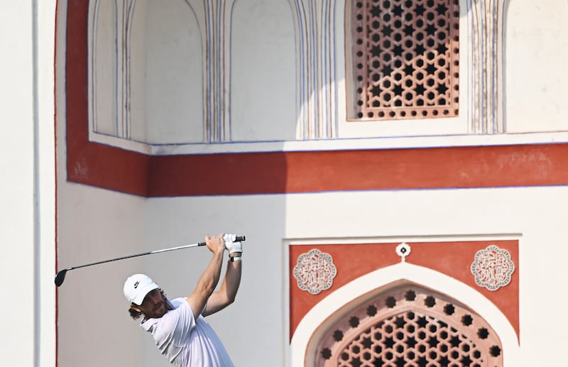 Tommy Fleetwood on his way to winning last year's India Championship. Photograph: Prakash Singh/Getty