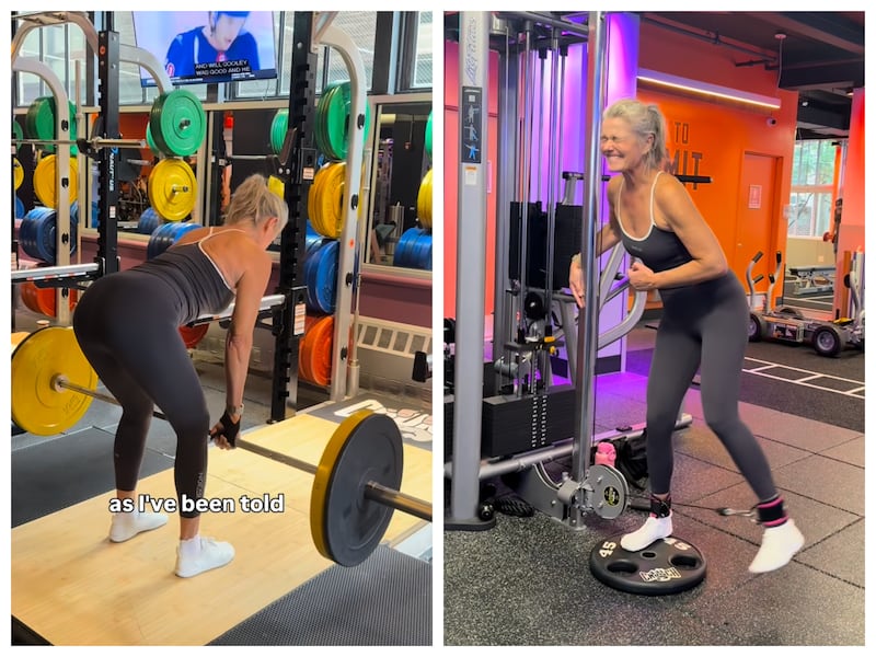 Paulina Porizkova showed her impressive workout routine on Instagram.