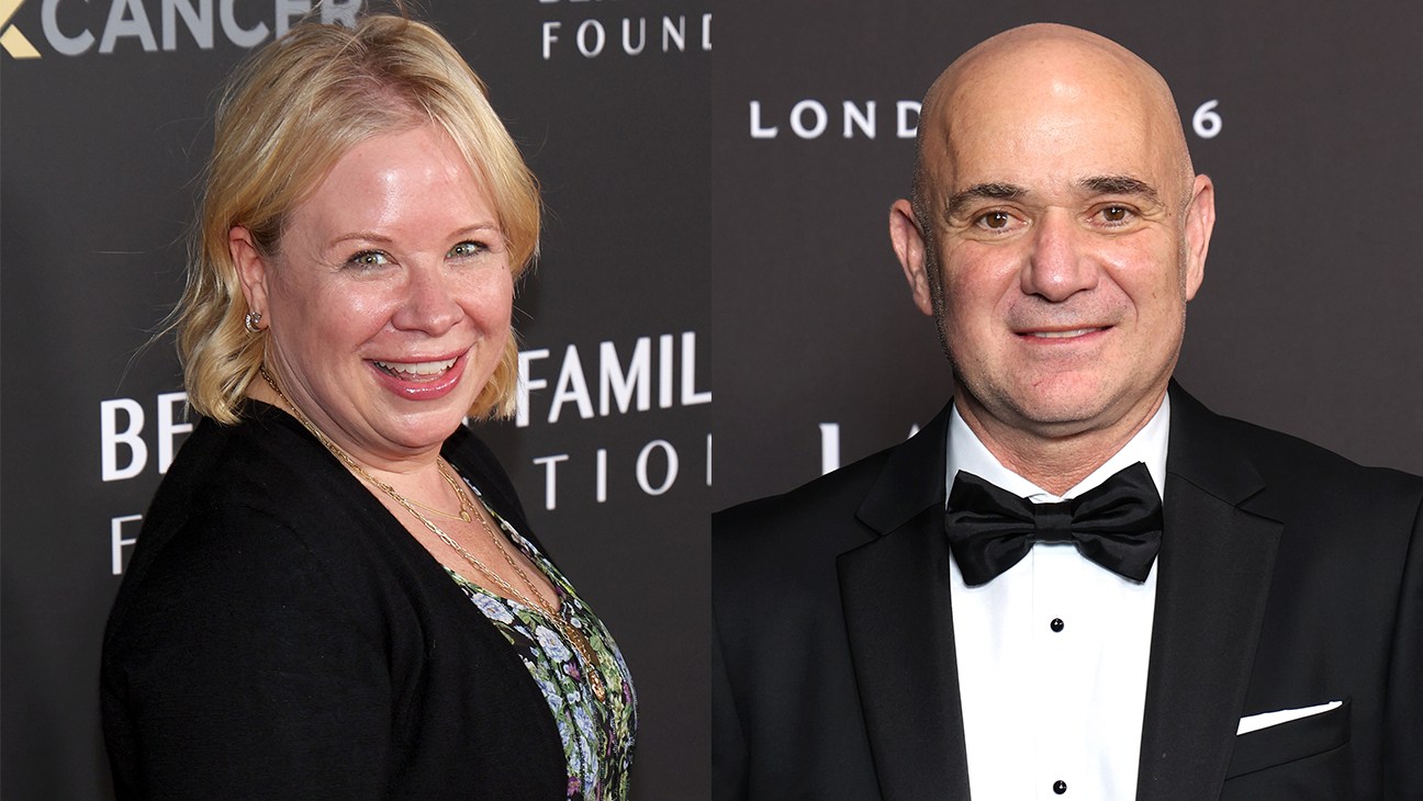 Julie Plec and Andre Agassi.