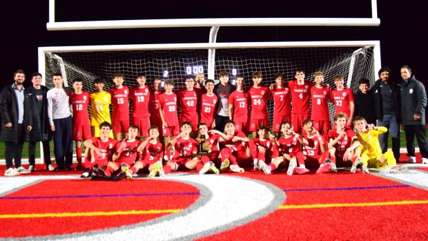 The No. 14-ranked Grosse Ile boys soccer team earned an 18th consecutive D3 district title with a 2-0 win over Ida on Oct 21, 2026. (ALEXANDER MULLER -- MediaNews Group)