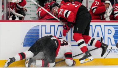Devils' Mantha assessed major penalty for boarding Senators' Matinpalo