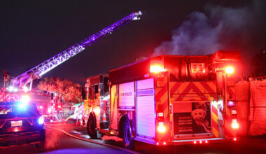 Fire crews battle blaze at Surrey house Thursday