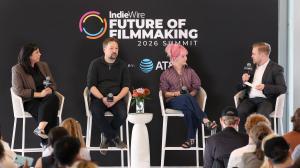 Melissa Yerou, Jamie King, Tracy Rosenblum and Christian Zilko at IndieWire Future of Filmmaking Summit held at Lumen on October 17, 2026 in Los Angeles, California.