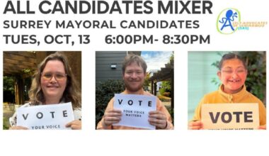 Self advocates host Surrey mayoral candidates ‘mixer’