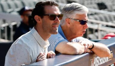 General manager Preston Mattingly (left) president of baseball operations Dave Dombrowski will be defined by the Phillies' prospects developing.