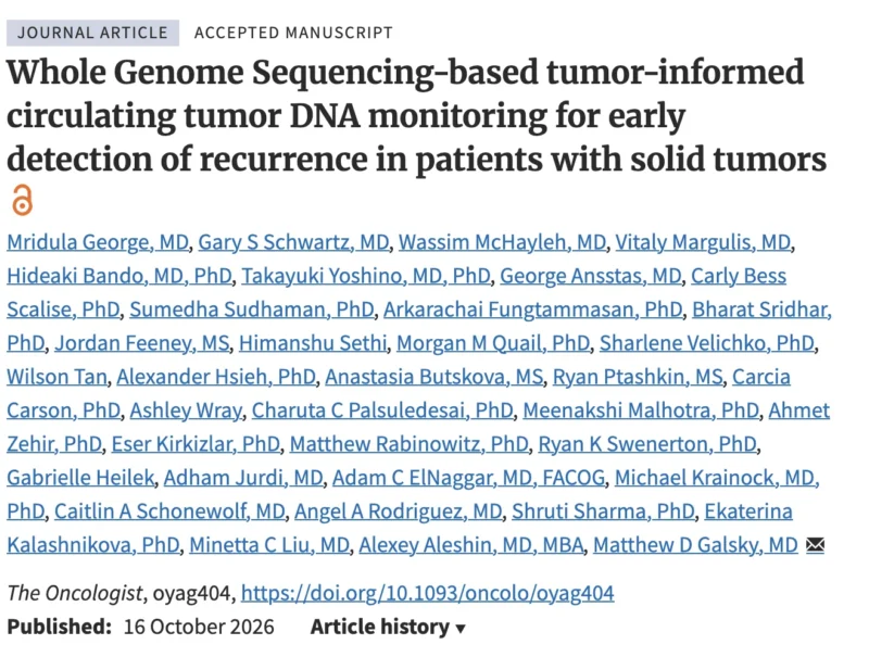 Kefah Mokbel: Can Whole-Genome Sequencing-Based ctDNA Monitoring Help Personalize Adjuvant Treatment? 2 Kefah Mokbel: Can Whole-Genome Sequencing-Based ctDNA Monitoring Help Personalize Adjuvant Treatment?
