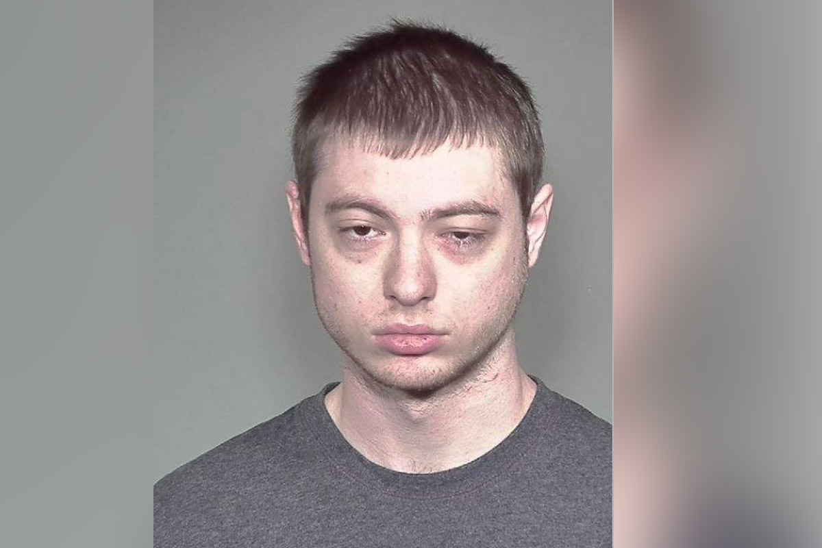 A mugshot of a man.