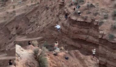 Tomas Lemoine sends bonkers canyon gap in Rampage practice