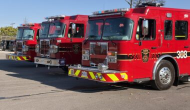 Trio of new trucks for fire department hit the road north of Brampton