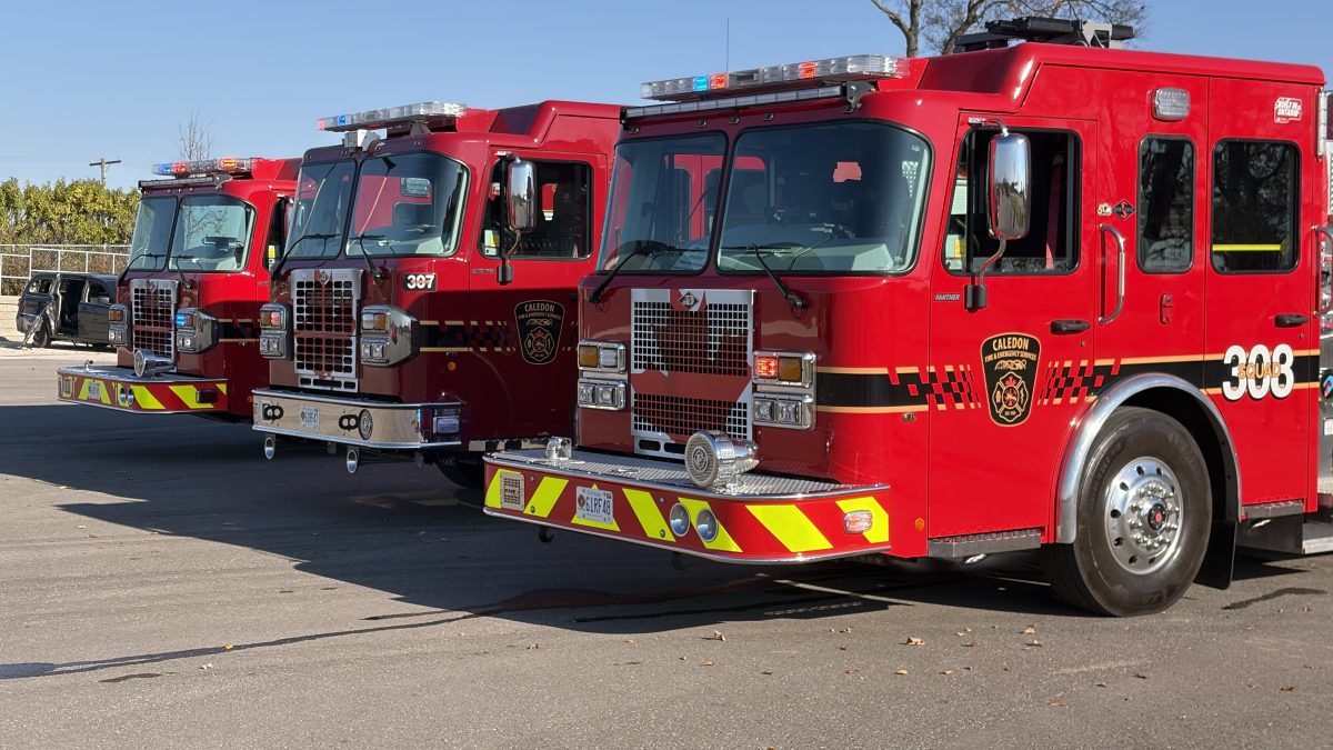 Trio of new trucks for fire department hit the road north of Brampton