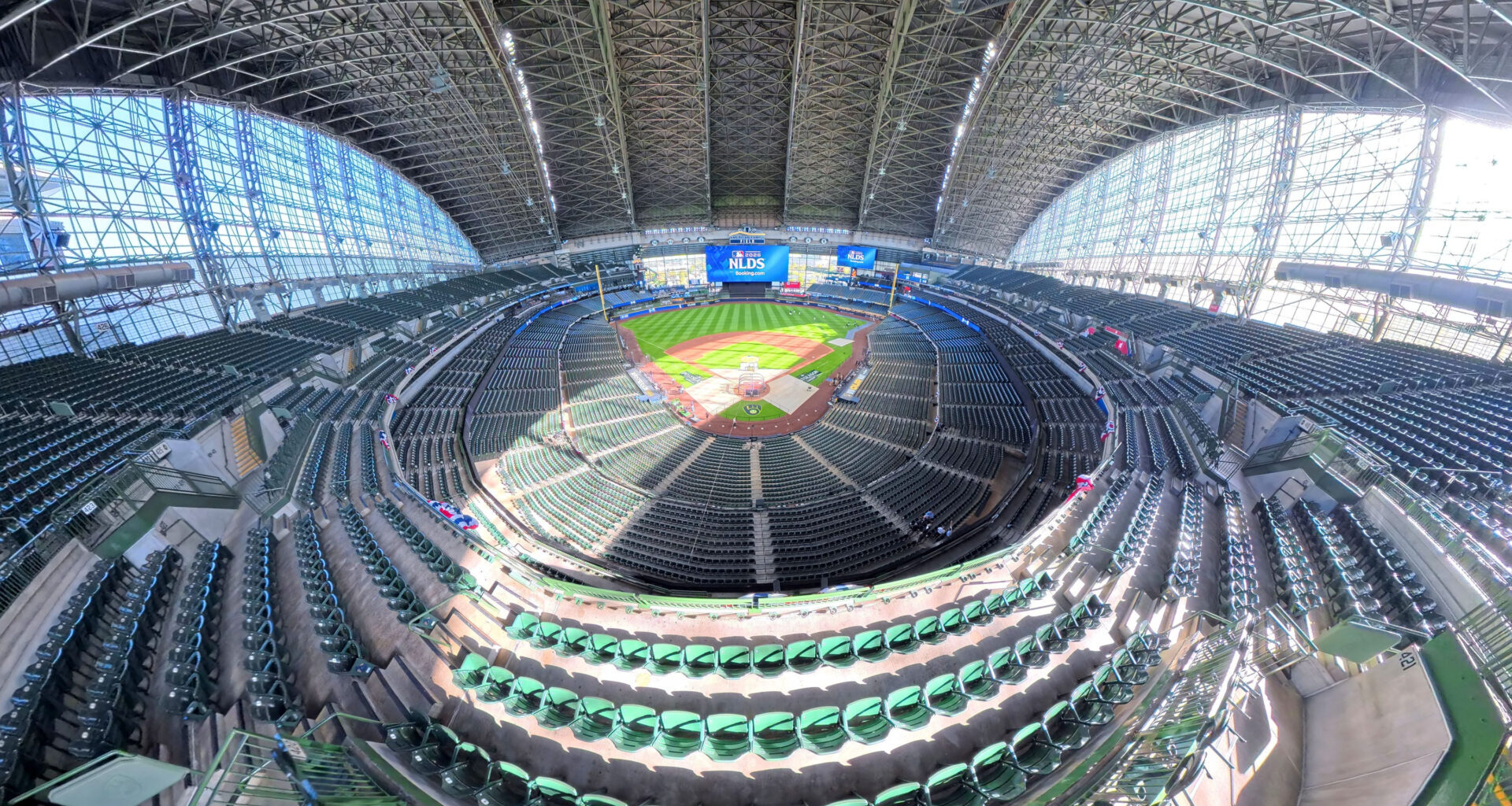 The stadium is ready for fans before the National League Division Series game against the Milwaukee Brewers San Diego Padres at